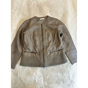 Christopher & Banks Gray  Faux Jacket‎  P/S